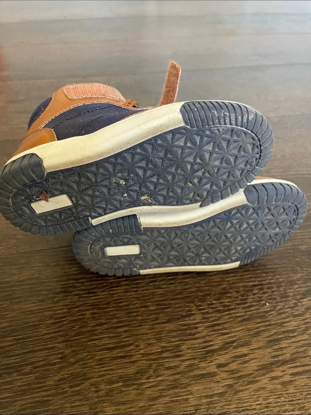 Stride Rite Kids Porter Boot, Navy and Tan Toddler Boy boots size 8